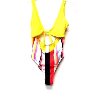 Revamped women's swimsuit multi-color one-piece Size: S